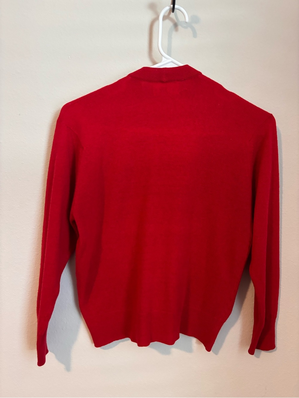 VINTAGE PRINGLE OF SCOTLAND 100% CASHMERE RED CARDIGAN 1940’s - Picture 6 of 13